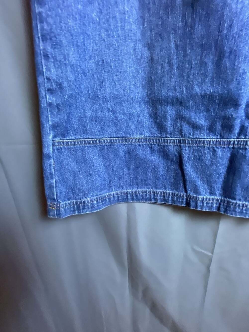 Vintage Studio 90s Drawstring Denim Skirt Size 16 Medium Wash Y2K Midi - Picture 3 of 7
